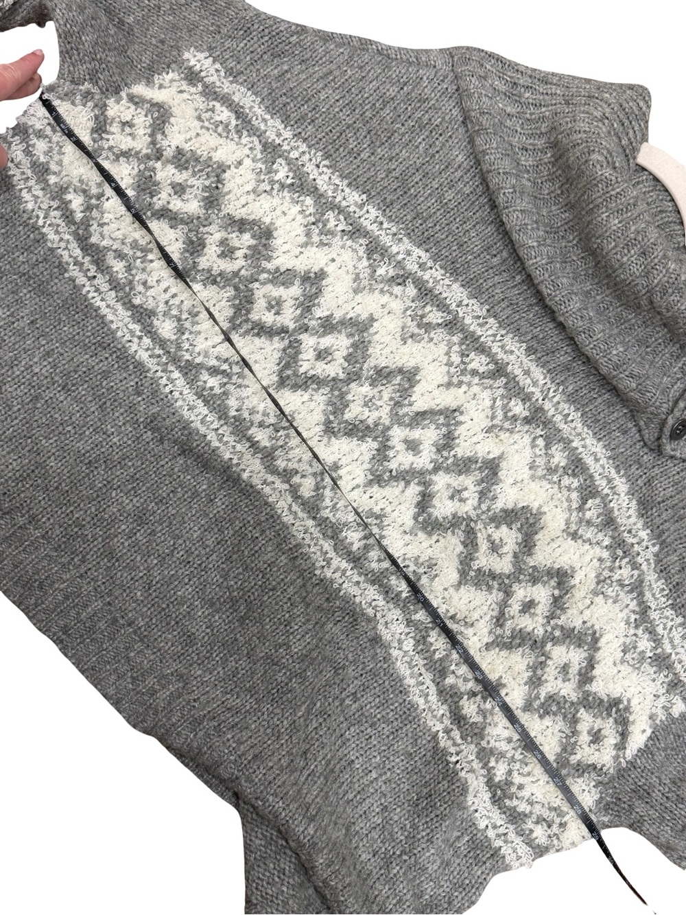 โจโ Free People Ragnar Chunky Cowl Neck Sweater Wool Blend Size Large - Picture 11 of 11